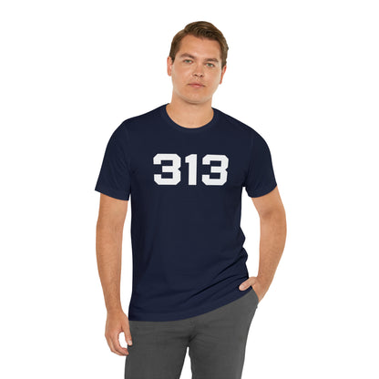 Detroit '313' T-Shirt (Athletic Font) | Unisex Standard Fit