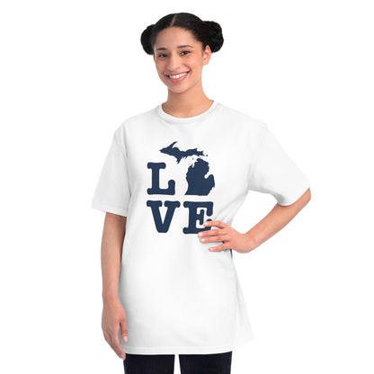 Michigan 'Love' T-Shirt (Typewriter Font) | Unisex Organic