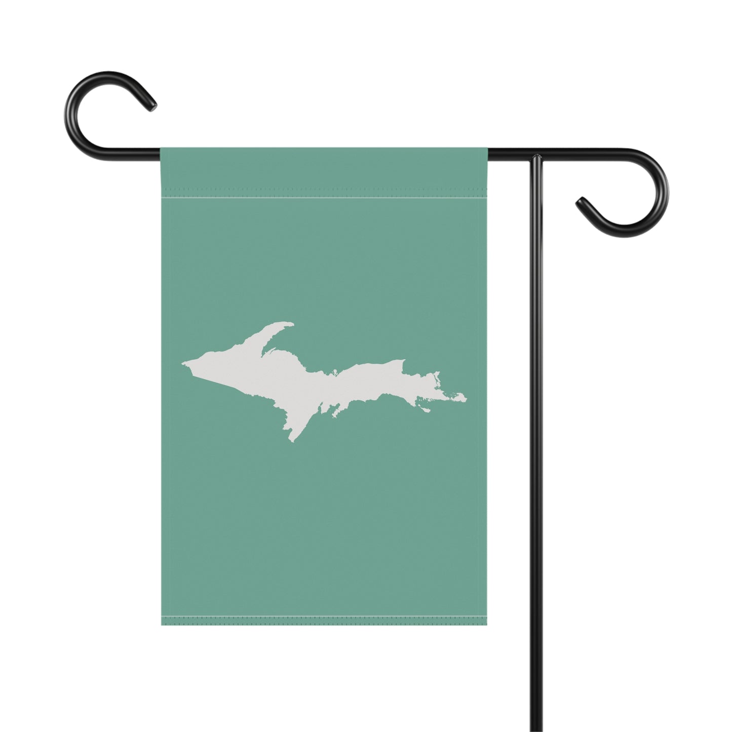 Michigan Upper Peninsula Home & Garden Flag (w/ UP Outline) | Metallic Mint Green