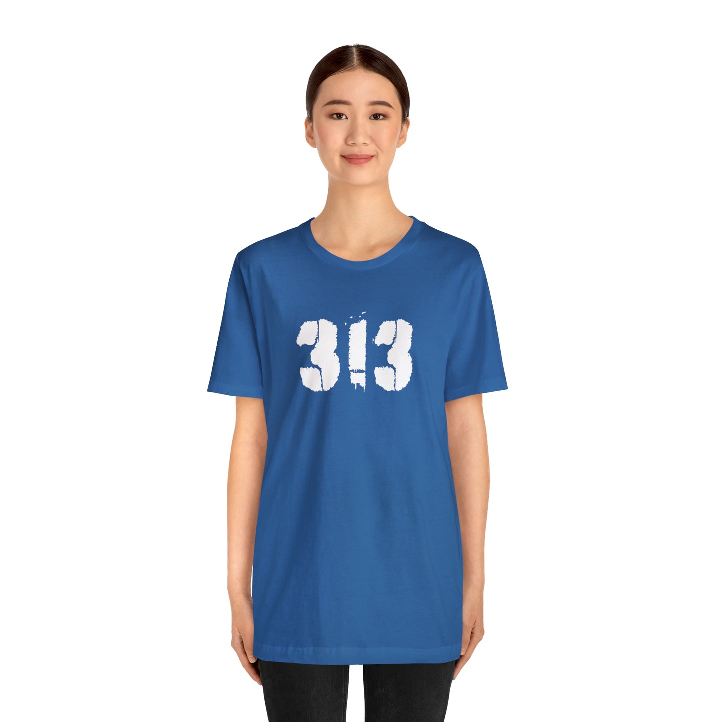 Detroit '313' T-Shirt (Spray Stencil Font) | Unisex Standard Fit