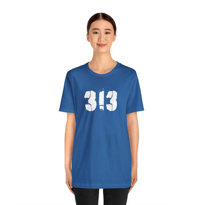 Detroit '313' T-Shirt (Spray Stencil Font) | Unisex Standard Fit