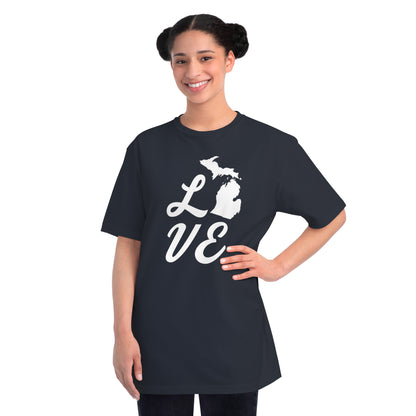 Michigan 'Love' T-Shirt (Script Font) | Unisex Organic