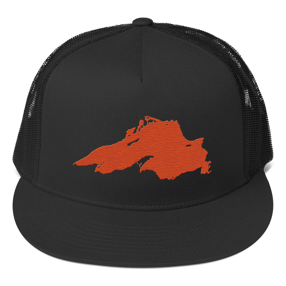 Lake Superior Trucker Hat | 5-Panel - Maple Leaf Orange