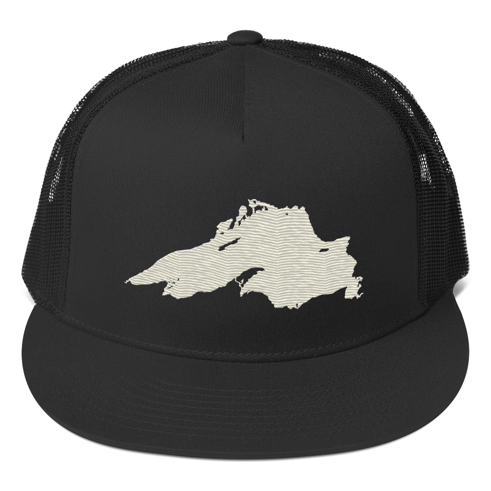 Lake Superior Trucker Hat | 5-Panel - Ivory White