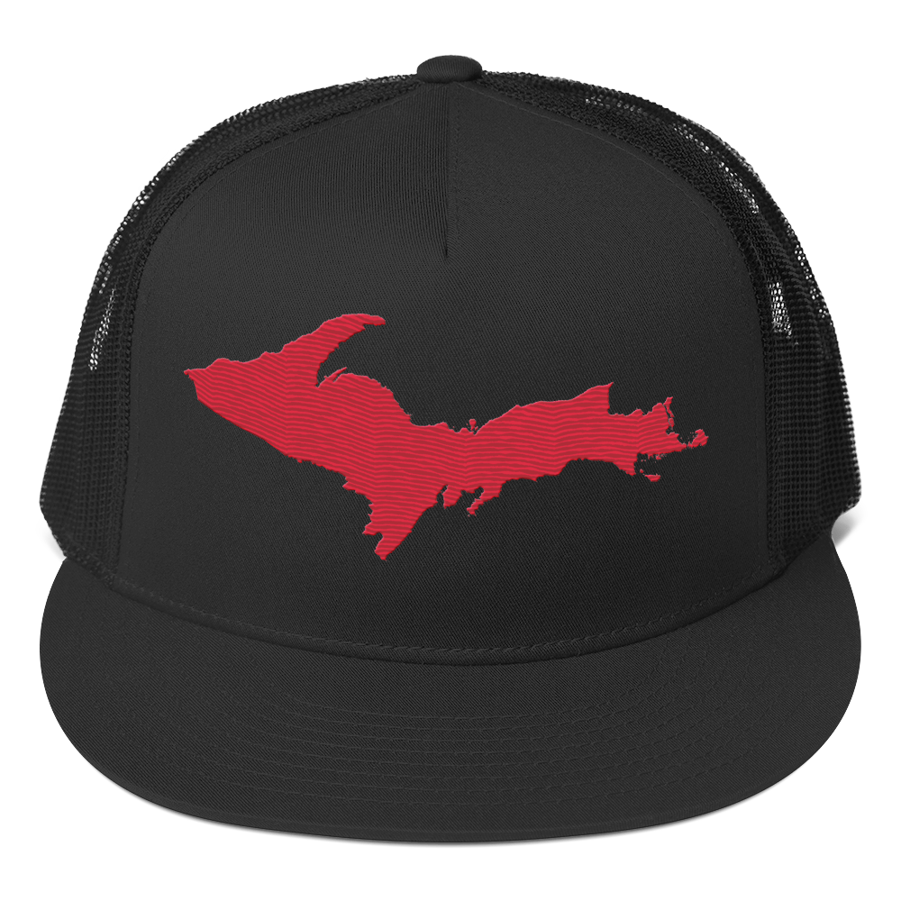 Upper Peninsula Trucker Hat | 5-Panel - Maple Leaf Orange