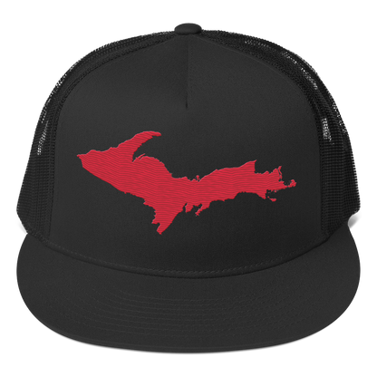 Upper Peninsula Trucker Hat | 5-Panel - Maple Leaf Orange