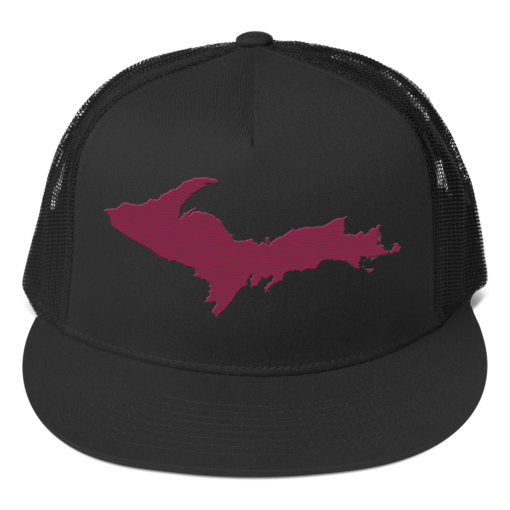 Upper Peninsula Trucker Hat | 5-Panel - Ruby Red