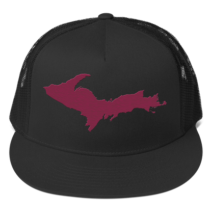 Upper Peninsula Trucker Hat | 5-Panel - Ruby Red