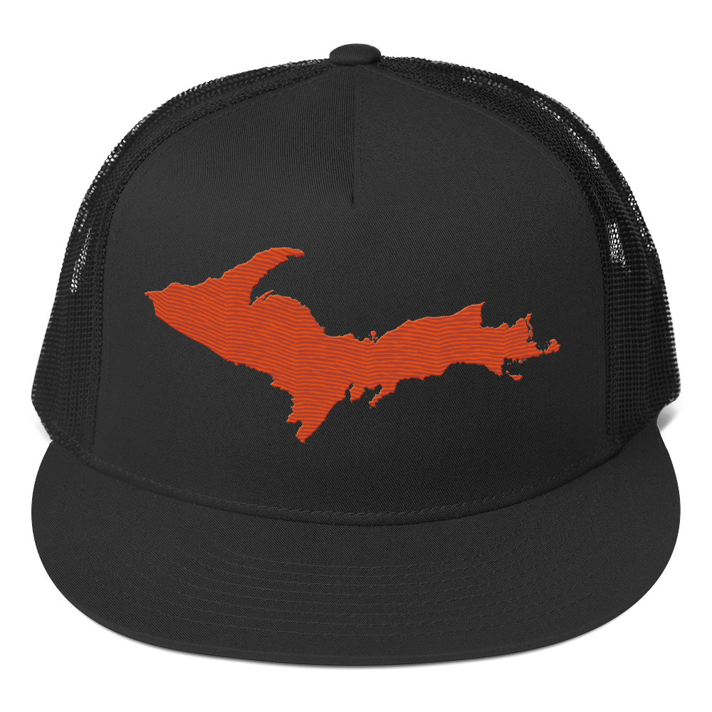 Upper Peninsula Trucker Hat | 5-Panel - Maple Leaf Orange