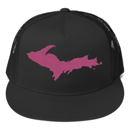 Upper Peninsula Trucker Hat | 5-Panel - Apple Blossom Pink