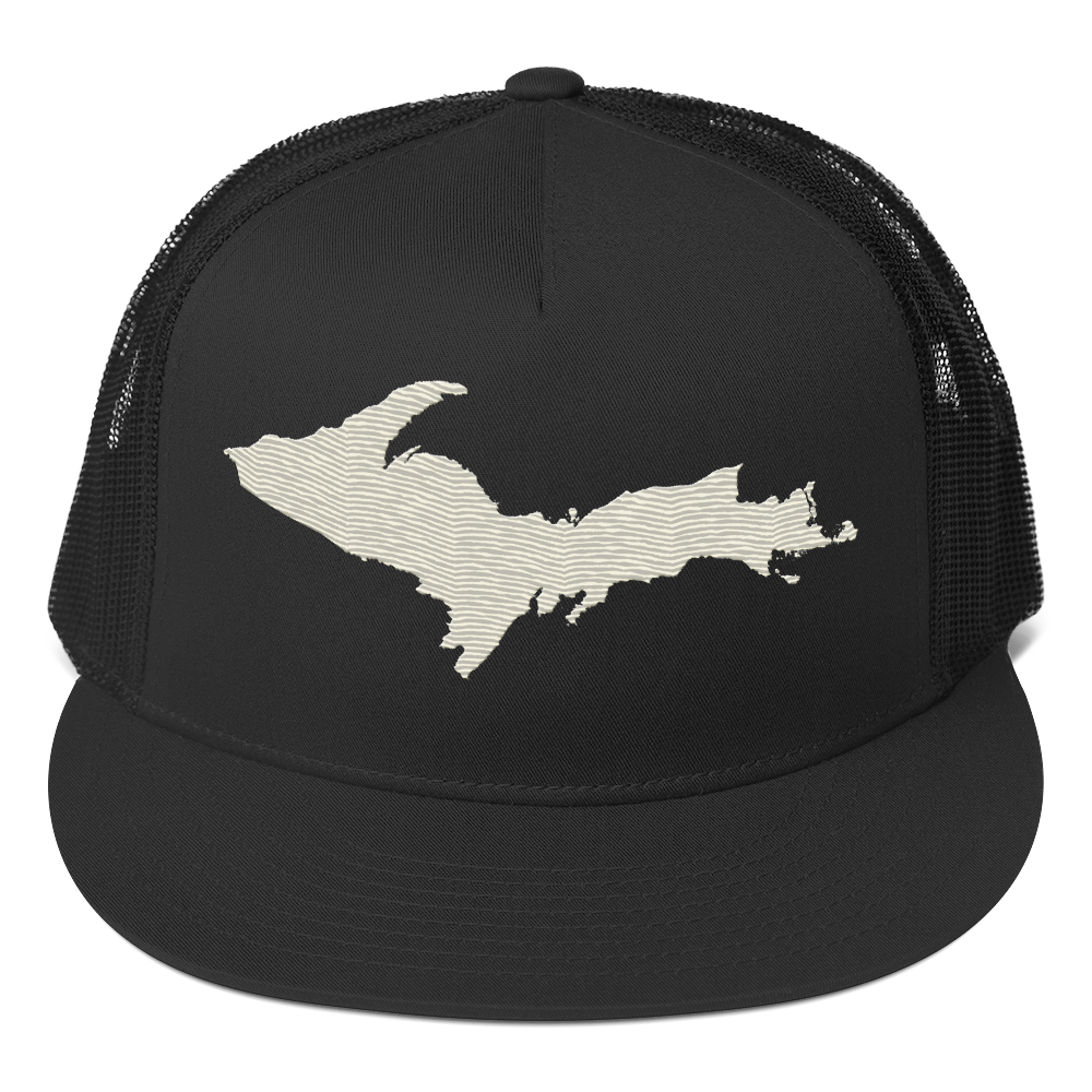 Upper Peninsula Trucker Hat | 5-Panel - Ivory White