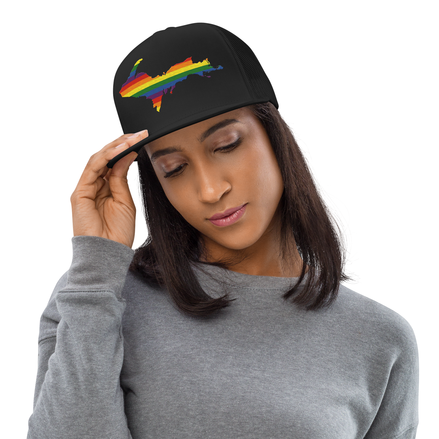 Upper Peninsula Trucker Hat | 5-Panel - Rainbow Pride Edition