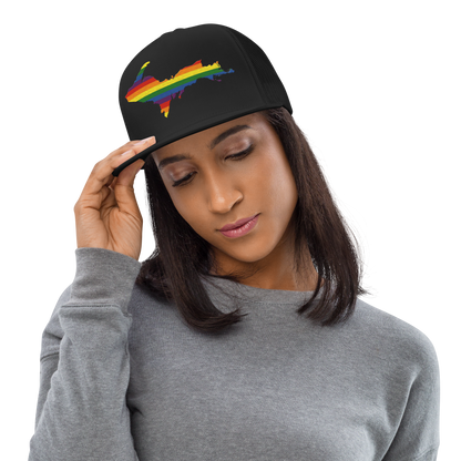 Upper Peninsula Trucker Hat | 5-Panel - Rainbow Pride Edition