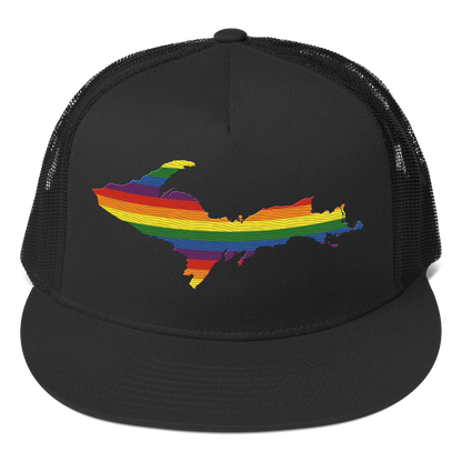 Upper Peninsula Trucker Hat | 5-Panel - Rainbow Pride Edition