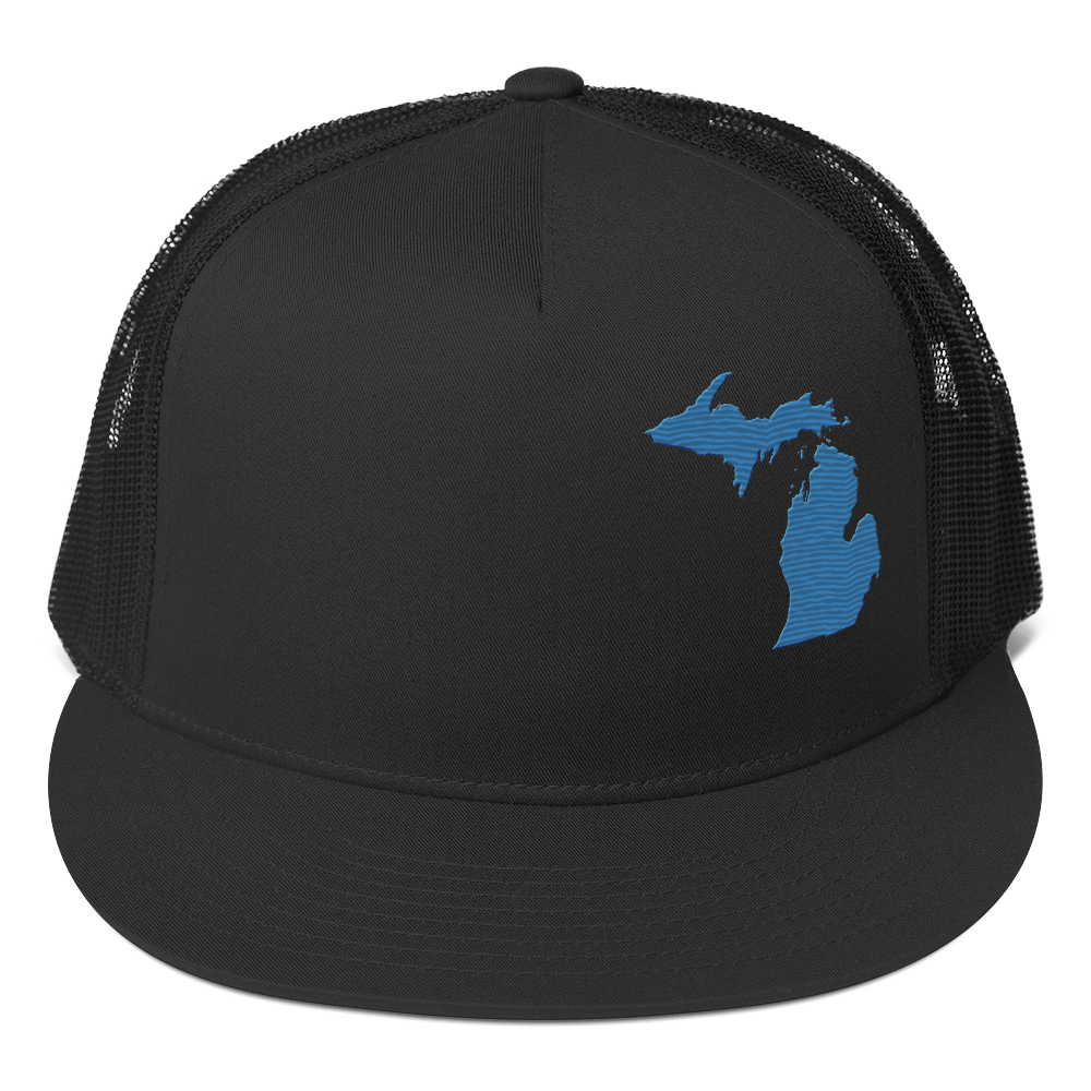 Michigan Trucker Hat | 5-Panel - Superior Blue Outline