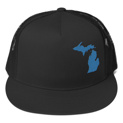 Michigan Trucker Hat | 5-Panel - Superior Blue Outline