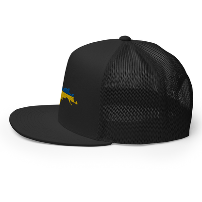 Michigan Upper Peninsula Trucker (w/ UP Ukraine Flag Outline) | 5-Panel