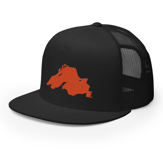 Lake Superior Trucker Hat | 5-Panel - Maple Leaf Orange