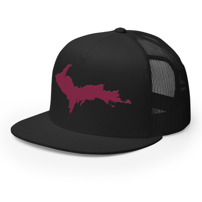 Upper Peninsula Trucker Hat | 5-Panel - Ruby Red