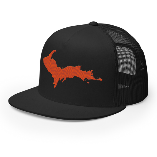 Upper Peninsula Trucker Hat | 5-Panel - Maple Leaf Orange