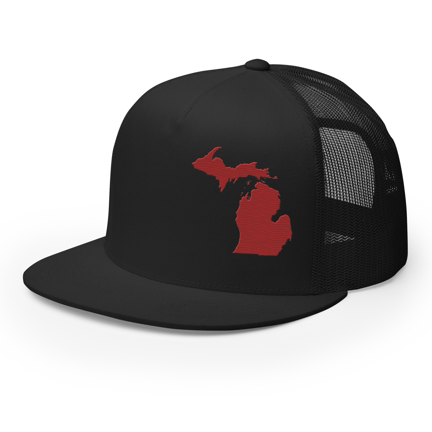 Michigan Trucker Hat | 5-Panel - Thimbleberry Red Outline