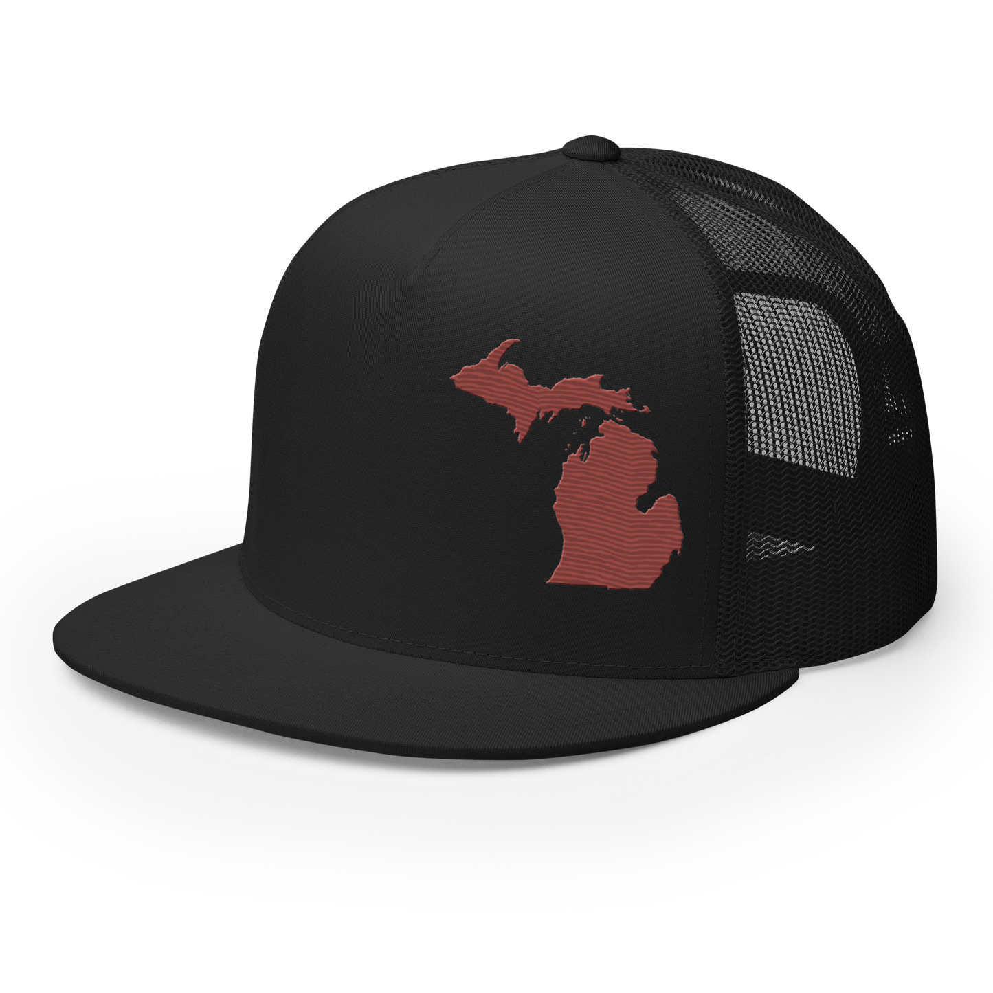 Michigan Trucker Hat | 5-Panel - Ore Dock Red Outline