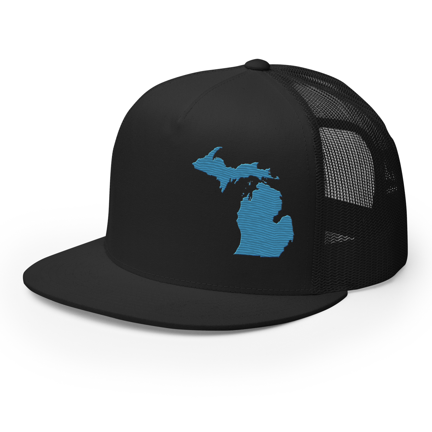 Michigan Trucker Hat | 5-Panel - Traverse Blue Outline