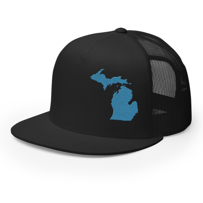 Michigan Trucker Hat | 5-Panel - Traverse Blue Outline