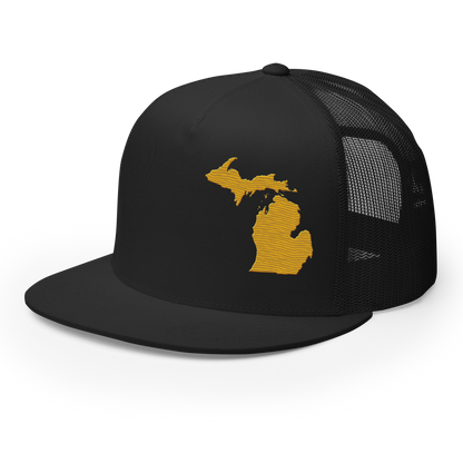 Michigan Trucker Hat | 5-Panel - Gold Outline