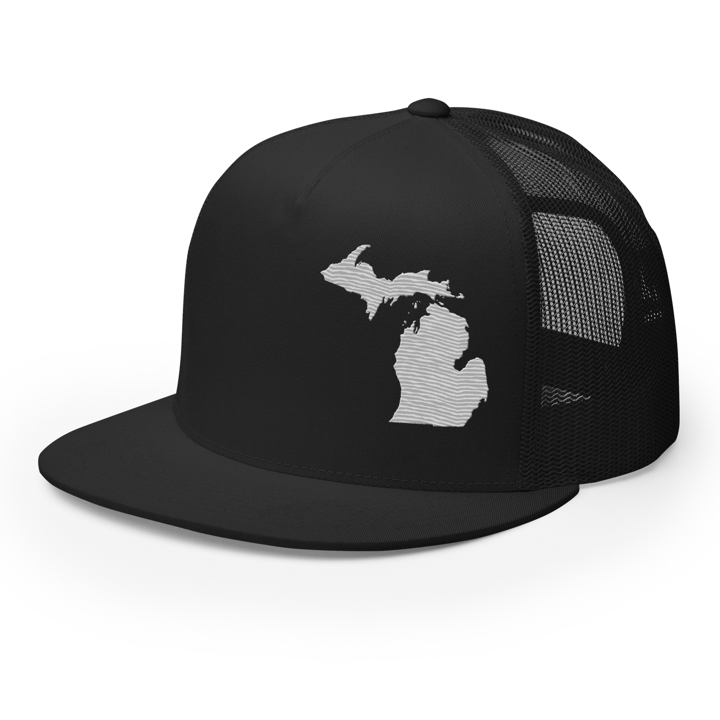 Michigan Trucker Hat | 5-Panel - Platinum Outline