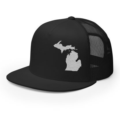 Michigan Trucker Hat | 5-Panel - Platinum Outline