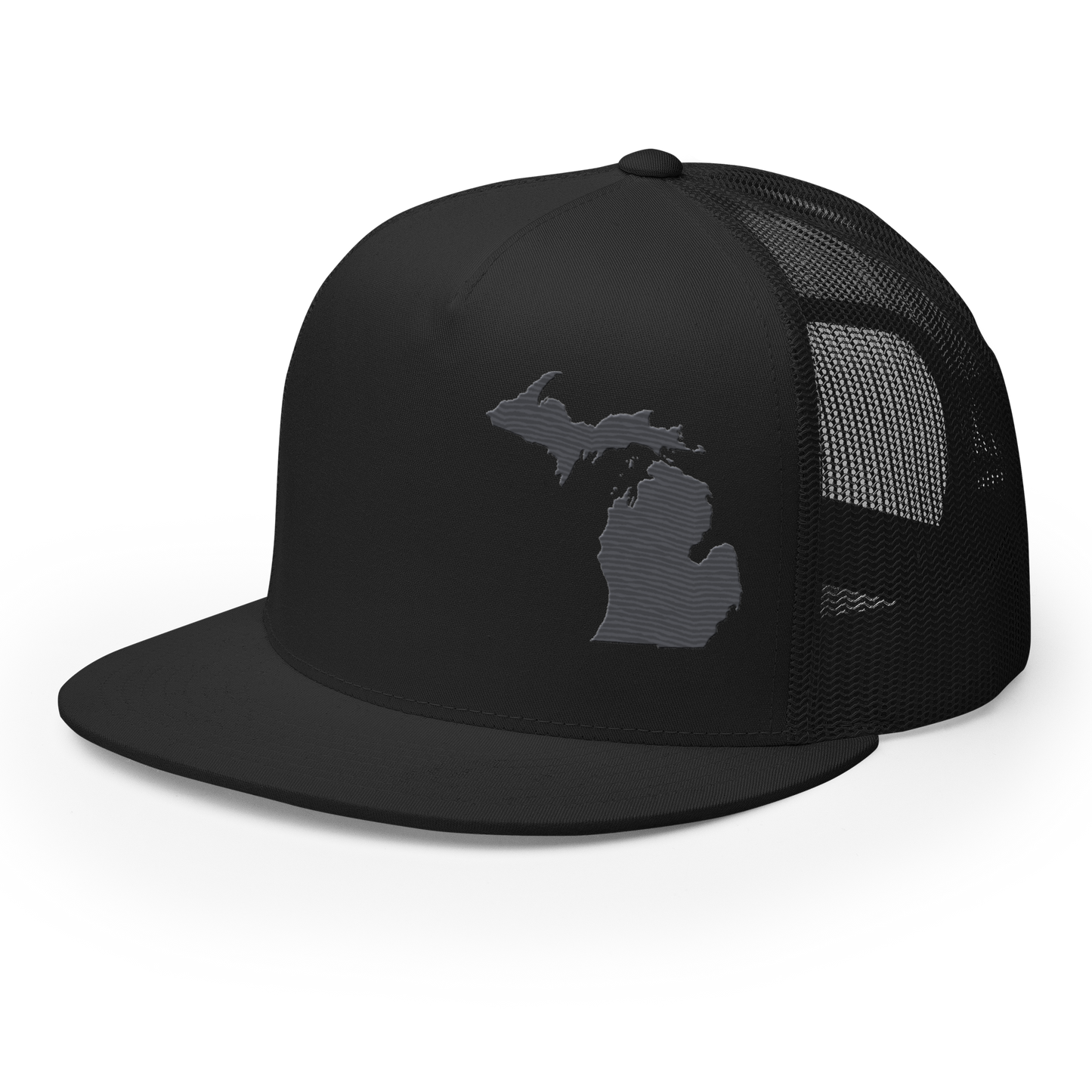 Michigan Trucker Hat | 5-Panel - Iron Ore Grey Outline