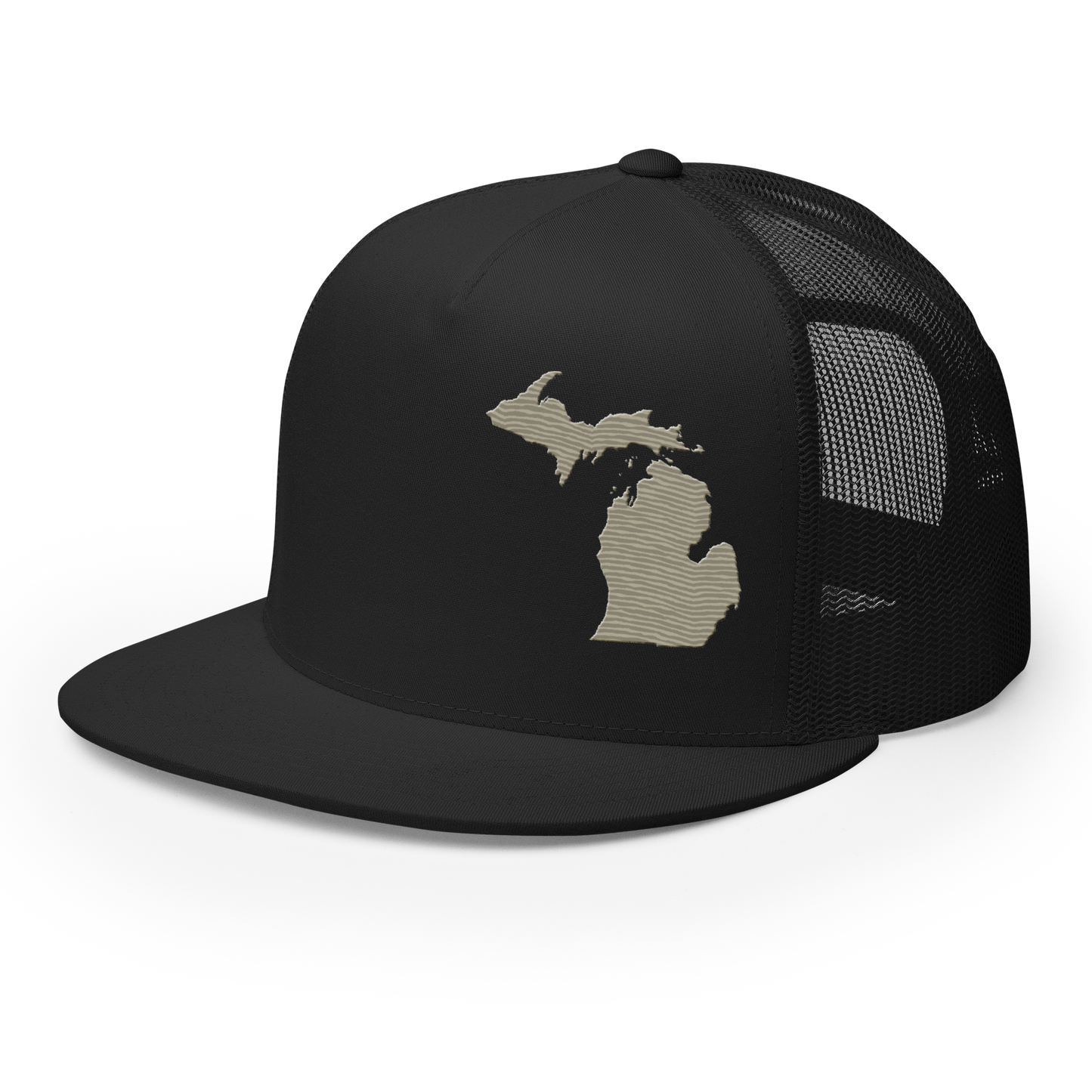 Michigan Trucker Hat | 5-Panel - Petoskey Beige Outline