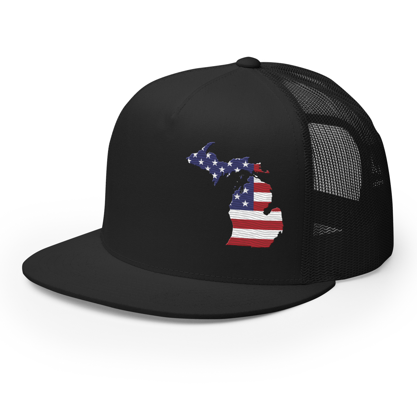 Michigan Trucker Hat | 5-Panel - Patriotic Outline