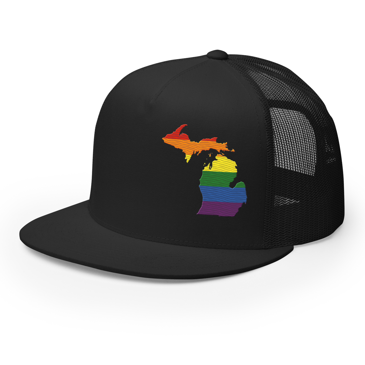 Michigan Trucker Hat | 5-Panel - Rainbow Pride Outline