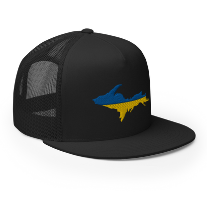 Michigan Upper Peninsula Trucker (w/ UP Ukraine Flag Outline) | 5-Panel