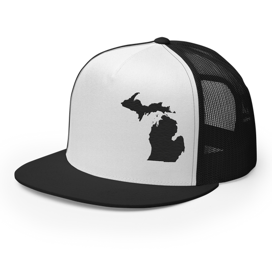 Michigan Trucker Hat | 5-Panel - Black Outline