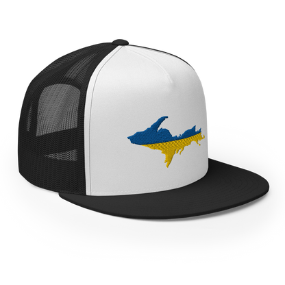 Michigan Upper Peninsula Trucker (w/ UP Ukraine Flag Outline) | 5-Panel