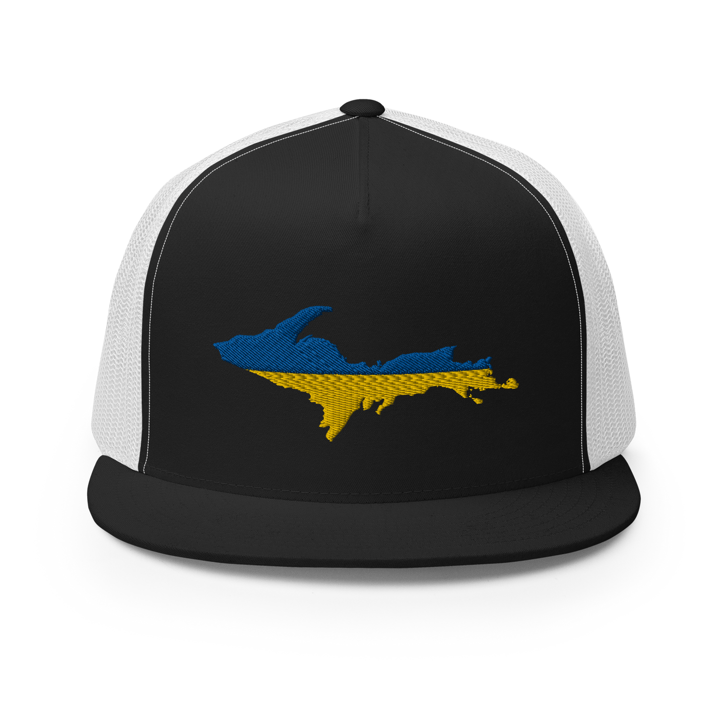 Michigan Upper Peninsula Trucker (w/ UP Ukraine Flag Outline) | 5-Panel