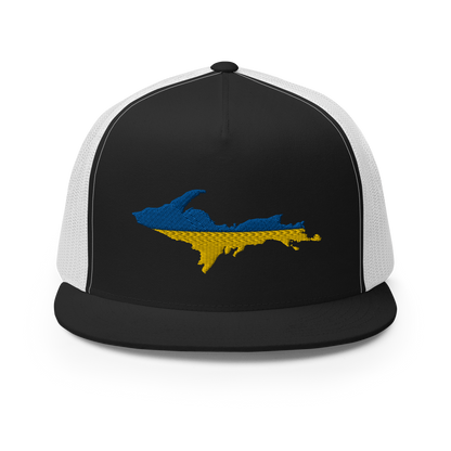 Michigan Upper Peninsula Trucker (w/ UP Ukraine Flag Outline) | 5-Panel