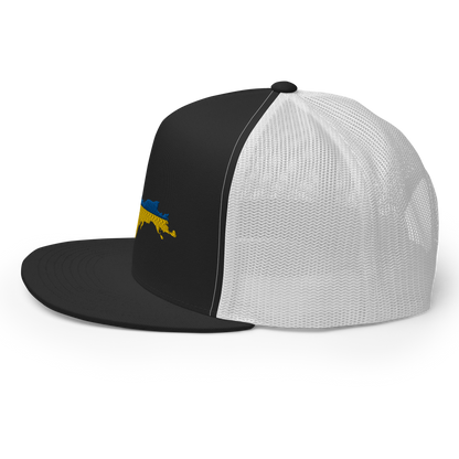 Michigan Upper Peninsula Trucker (w/ UP Ukraine Flag Outline) | 5-Panel