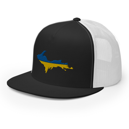 Michigan Upper Peninsula Trucker (w/ UP Ukraine Flag Outline) | 5-Panel