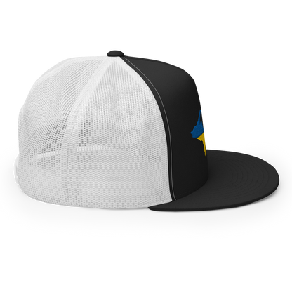 Michigan Upper Peninsula Trucker (w/ UP Ukraine Flag Outline) | 5-Panel