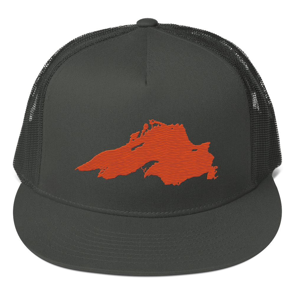 Lake Superior Trucker Hat | 5-Panel - Maple Leaf Orange