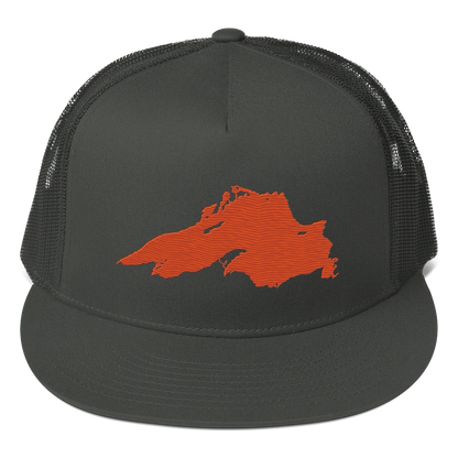 Lake Superior Trucker Hat | 5-Panel - Maple Leaf Orange