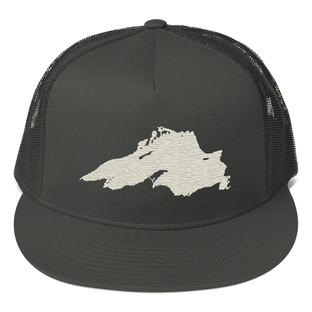 Lake Superior Trucker Hat | 5-Panel - Ivory White