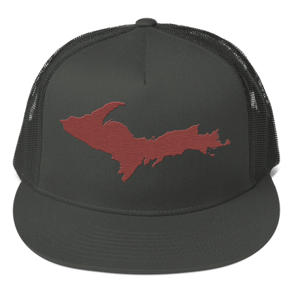 Upper Peninsula Trucker Hat | 5-Panel - Ore Dock Red