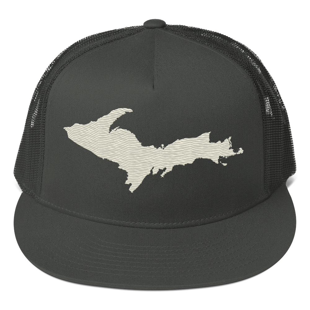 Upper Peninsula Trucker Hat | 5-Panel - Ivory White