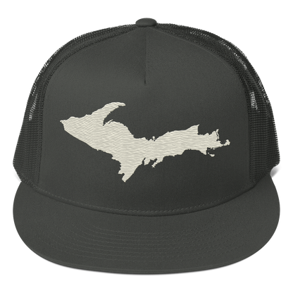 Upper Peninsula Trucker Hat | 5-Panel - Ivory White