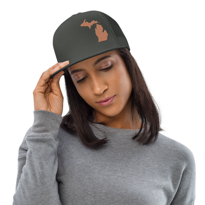 Michigan Trucker Hat | 5-Panel - Copper Outline